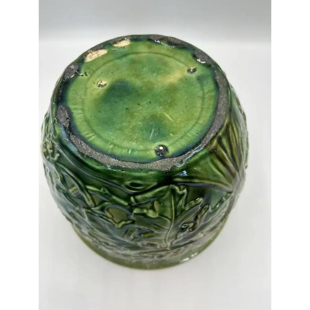 Weller Clinton 1900s Green Glazed Jardiniere Planter - Picture 4 of 4